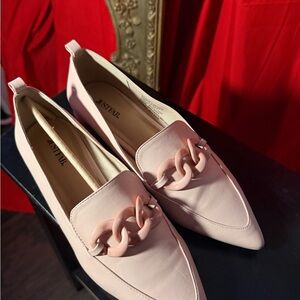 JUST FAB Women's Blush Loafers US 9
